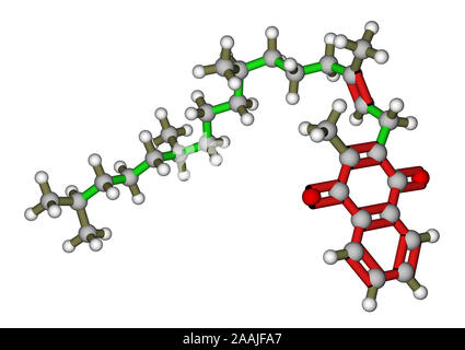 La structure moléculaire de la vitamine K1 (phylloquinone) Banque D'Images