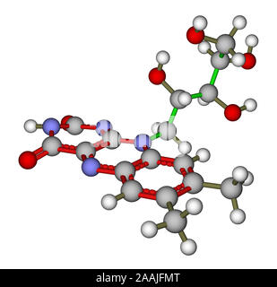 La structure moléculaire de riboflavine Banque D'Images