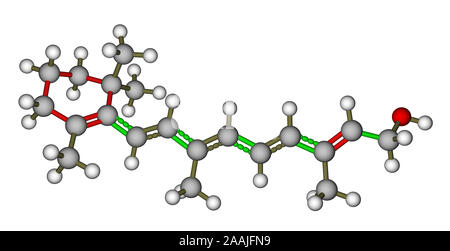 Le modèle moléculaire de rétinol Banque D'Images