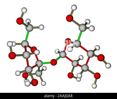 La structure moléculaire du saccharose Banque D'Images