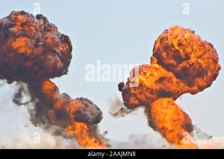 Résultant de l'explosion de boules de simulations bombe Banque D'Images