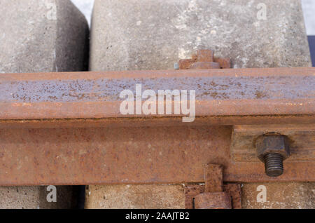 Sur un site de construction ferroviaire Banque D'Images