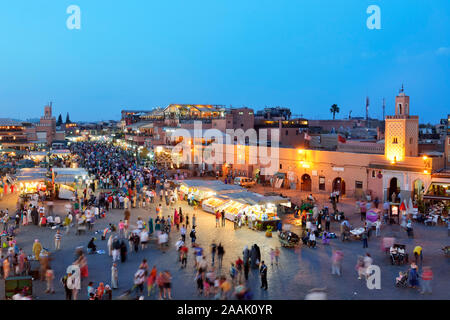 Djemaa el-Fna. Marrakech, Maroc Banque D'Images