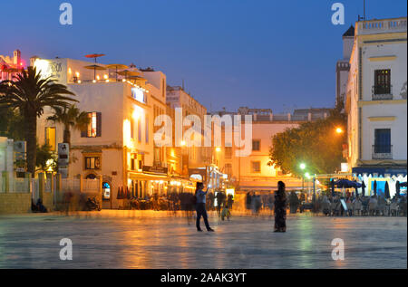 Place Moulay Hassan, Essaouira. Site du patrimoine mondial de l'Unesco, le Maroc Banque D'Images