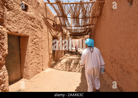 L'ancienne kasbah de Tamegroute. La région de Zagora, la vallée du Draa. Maroc Banque D'Images