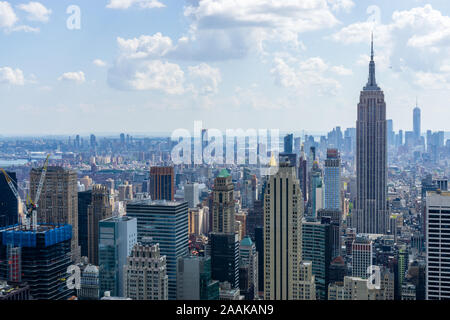 Manhattan New York Skyline Panorama Banque D'Images