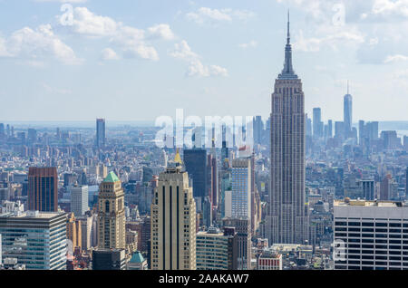 Manhattan New York Skyline Panorama Banque D'Images