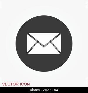 Icône de l'enveloppe, enveloppe et courrier vecteur symbole lettre Illustration de Vecteur
