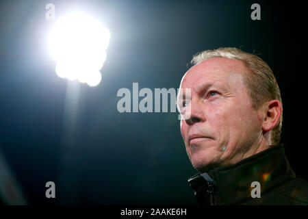 HELMOND, 22-11-2019 , KeukenKampioen Divisie néerlandaise 2019-2020. Helmond Sport - NEC. Helmond Sport trainer coach Wil Boessen avant que le jeu d'Helmond Sport - NEC. Banque D'Images