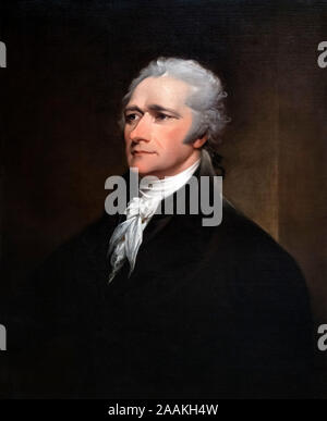 Alexander Hamilton (1755-1804), portrait de John Trumbull, huile sur toile, 1792 Banque D'Images