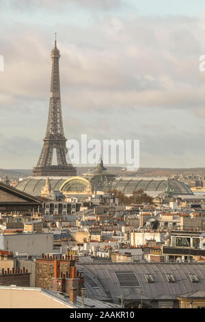 Vu DE LA TERRASSE DES GALERIES LAFAYETTE, PARIS Banque D'Images