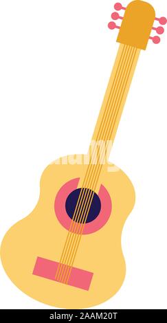 Instrument de musique guitare icône style de remplissage Illustration de Vecteur