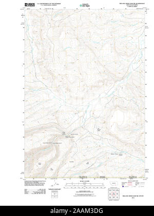 Carte TOPO USGS Montana MT Willow Creek Dam SW 20110706 Restauration geo TM Banque D'Images