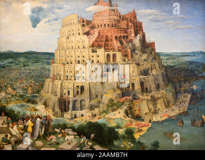 'La Tour de Babel" (1563) de Pieter Bruegel ou Brueghel (aussi) de Breughel l'ancien (1525/30-1569). Banque D'Images