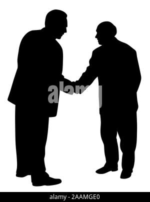 Deux businessmen shaking hands Illustration de Vecteur