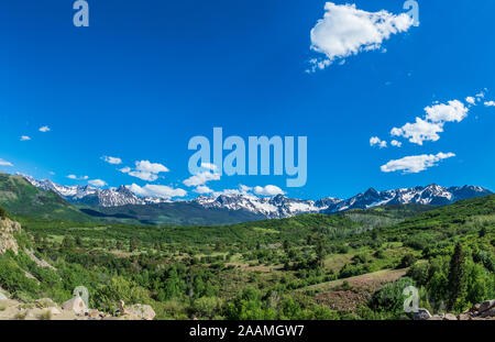 Mt. Sneffels du Dallas Divide, Colorado l'autoroute 62, San Juan, près de Ridgway, Colorado. Banque D'Images