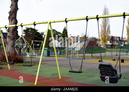 Une aire de jeu à Furzedown Recreation Ground Banque D'Images