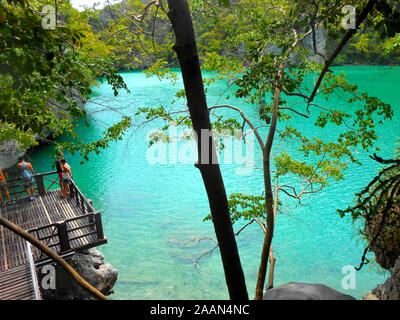 Le lac Emerald Mu Koh Ang Thong National Marine Park Banque D'Images