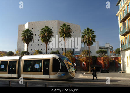 Place Garibaldi Nice Tramway 06. Banque D'Images