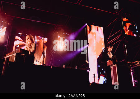 Turin, Italie Le 02 novembre 2019 Groupe de pop indie américaine effectuer Chromatics vivre à Turin Banque D'Images