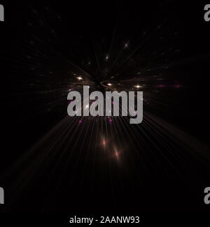 Big bang sparkles. Autre époque, voyager dans l'espace. Arrière-plan flou abstrait. Explosion magique star avec des particules, brillant et de lignes. Belle illustrat Banque D'Images