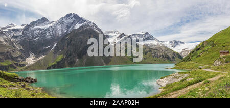 Panorama du réservoir de Mooserboden à Kaprun Banque D'Images