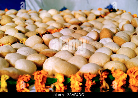 Pani Puri, Golgappe point, l'Inde, Chat Banque D'Images