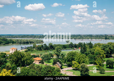 La forteresse de Kalemegdan park et de la rivière Sava à Belgrade, Serbie Banque D'Images