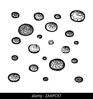Illustration vecteur ensemble de bulles d'air sous l'eau avec ornaments Illustration de Vecteur