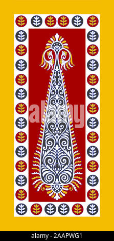 Colorful abstract background flower design moghole Banque D'Images
