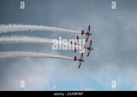 L'AEROSHELL North American T6 Harvard -Sun n' Fun airshow, Lakeland en Floride Banque D'Images