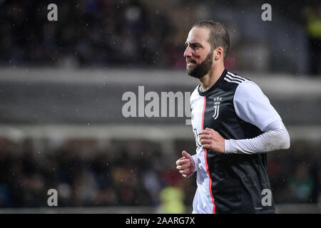 Bergame, Italie. 06Th Jan, 2016. Higuaiain Gonzalo de la Juventus FC au cours de la Serie une correspondance entre l'Atalanta et la Juventus au Stadio Azzurri d'Italia, Bergame, Italie le 23 novembre 2019. Photo par Mattia Ozbot. Usage éditorial uniquement, licence requise pour un usage commercial. Aucune utilisation de pari, de jeux ou d'un seul club/ligue/dvd publications. Credit : UK Sports Photos Ltd/Alamy Live News Banque D'Images