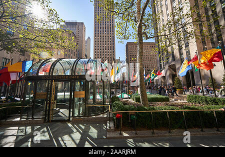 Anneau de glace au Rockefeller Center Banque D'Images