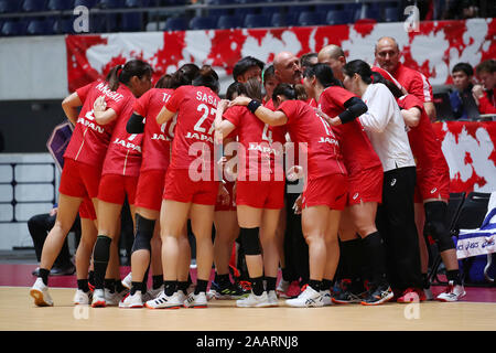 1er Yoyogi Gymnasium, Tokyo, Japon. 23 Nov, 2019. Groupe de l'équipe du Japon, le 23 novembre 2019 - Handball : Japan Cup 2019 Shibuya (femmes) entre le Japon 23-28 France 1er au gymnase de Yoyogi, Tokyo, Japon. Credit : YUTAKA/AFLO SPORT/Alamy Live News Banque D'Images