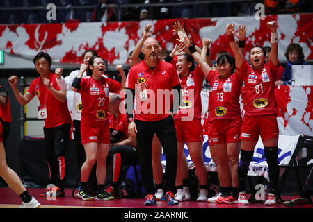 1er Yoyogi Gymnasium, Tokyo, Japon. 23 Nov, 2019. Groupe de l'équipe du Japon, le 23 novembre 2019 - Handball : Japan Cup 2019 Shibuya (femmes) entre le Japon 23-28 France 1er au gymnase de Yoyogi, Tokyo, Japon. Credit : YUTAKA/AFLO SPORT/Alamy Live News Banque D'Images