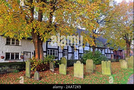 Les chalets, School Lane, Great Budworth village, Northwich, Cheshire, Angleterre, CW9 6HF Banque D'Images