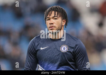 23 novembre 2019, stade Etihad, Manchester, Angleterre, Premier League, Manchester City v Chelsea : James Reece (24) de Chelsea pendant l'échauffement avant-match Crédit : Mark Cosgrove/News Images Banque D'Images