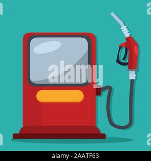 La station essence de l'essence ou le symbole de la pompe vector illustration Illustration de Vecteur