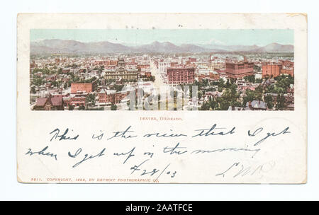 Denver, Colorado 1901-1902. Inclus à partir de 1000 à l'occasion les réimpressions série. ; Denver, Colorado. Banque D'Images