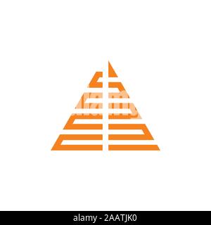 Rayures logo triangle ligne géométrique du vecteur Illustration de Vecteur