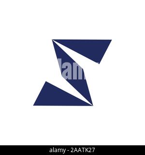 Lettre s logo flèche vecteur géométrique Illustration de Vecteur
