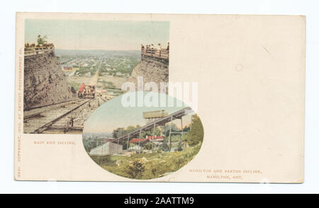 East End, Barton Incline, Hamilton, Ontario, 1901-1902. Inclus à partir de 1000 à l'occasion les réimpressions série. ; East End, Barton Incline, Hamilton, Ont. Banque D'Images