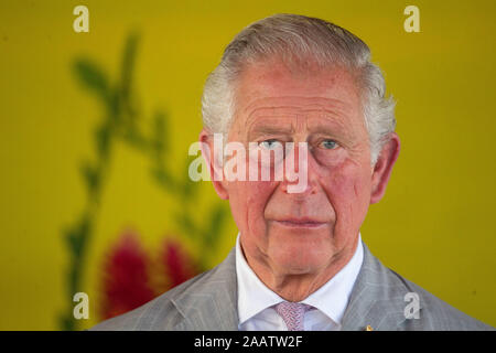 Le Prince de Galles s'engage d'investiture à l'Hôtel du Gouvernement à Honiara, le deuxième jour de la visite royale pour les Îles Salomon. PA Photo. Photo date : dimanche 24 novembre 2019. Voir PA story ROYALS Charles. Crédit photo doit se lire : Victoria Jones/PA Wire Banque D'Images