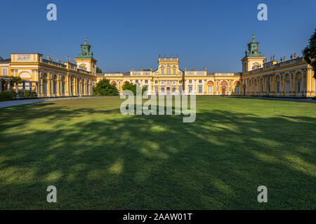 Palais de Wilanów (Polonais : Palac w Wilanowie) à Varsovie, Pologne, résidence royale baroque du Roi Jean III Sobieski, 17e siècle de la ville. Banque D'Images