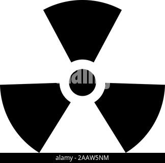 La radioactivité nucléaire icône Symbole signe noir vector illustration couleur style plat simple image Illustration de Vecteur