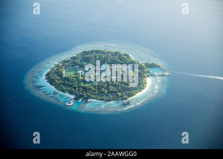 Vue aérienne des Maldives Banque D'Images