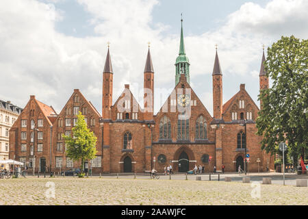 Portail de l'Esprit Saint dans l'hôpital à Lübeck, Allemagne Banque D'Images