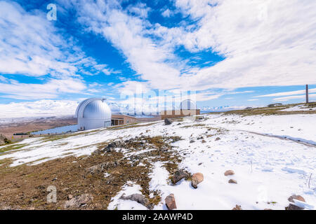 Vue du mont John Université observatoire près de Lake Tekapo, île du Sud, Nouvelle-Zélande Banque D'Images