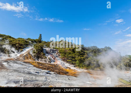 Parc géothermique Orakei Korako, zone volcanique de Taupo, île du Nord, Nouvelle-Zélande Banque D'Images