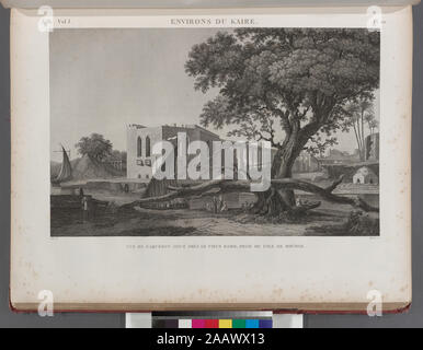 Environs du Kaire (Le Caire) 1 Vue de l'aqueduc situé près le Vieux Kaire, prise de l'île de Roudah (el-Rôda) Environs du Kaire [le Caire]. 1. Vue de l'aqueduc situé près le Vieux Kaire, prise de l'île de Roudah [el-Rôda]. ; Environs du Kaire [le Caire]. 1. Vue de l'aqueduc situé près le Vieux Kaire, prise de l'île de Roudah [el-Rôda]. Banque D'Images